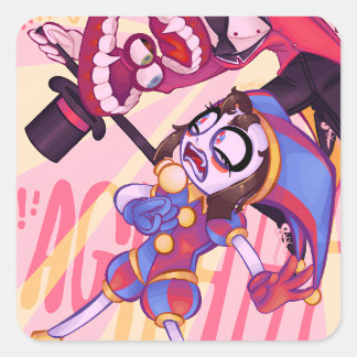 the amazing digital circus square sticker