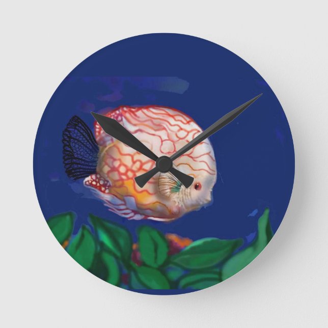 The amazing fish round clock (Front)