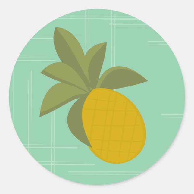 The Amazing Pineapple Classic Round Sticker (Front)