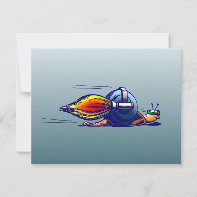 The Amazing Rocket Snail with a Jetpack Card (Front)