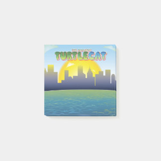 The Amazing Turtlecat City Background and Logo Post-it Notes
