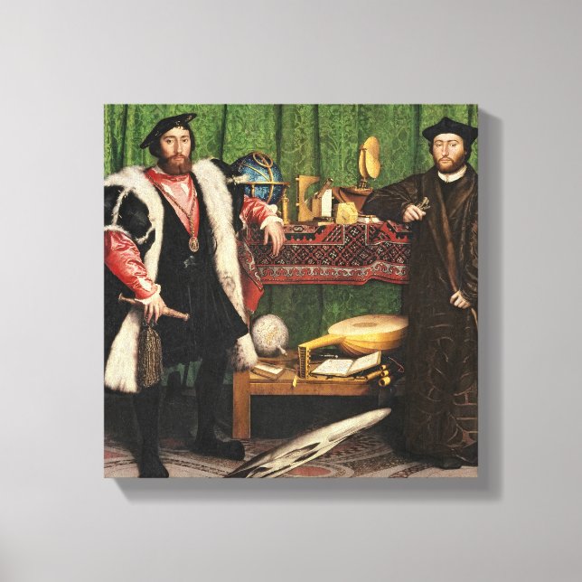 The Ambassadors, 1533 Canvas Print (Front)