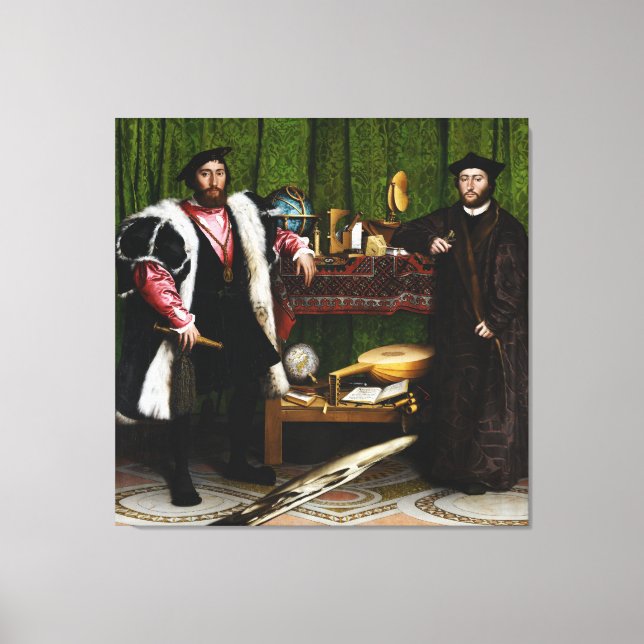 The Ambassadors by Hans Holbein the Younger Canvas Print (Front)