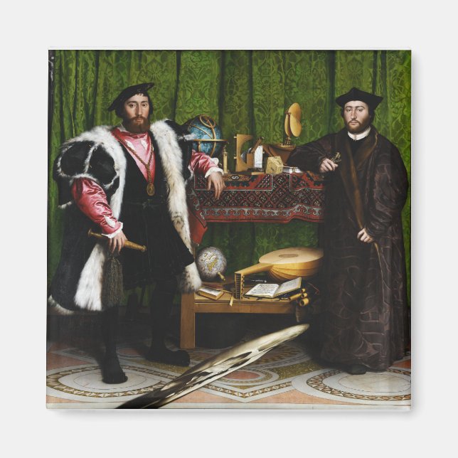 The Ambassadors by Hans Holbein the Younger Magnet (Front)