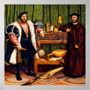 The Ambassadors by Hans Holbein the Younger Poster