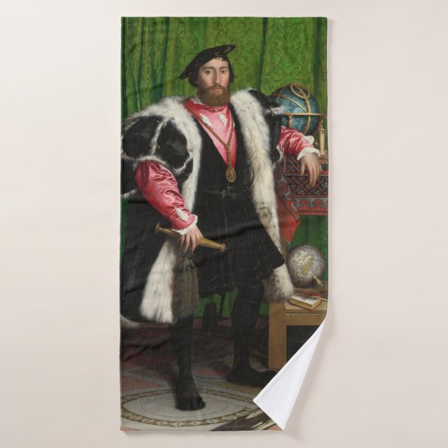 The Ambassadors, Holbein the Younger Bath Towel (Bath Towel)