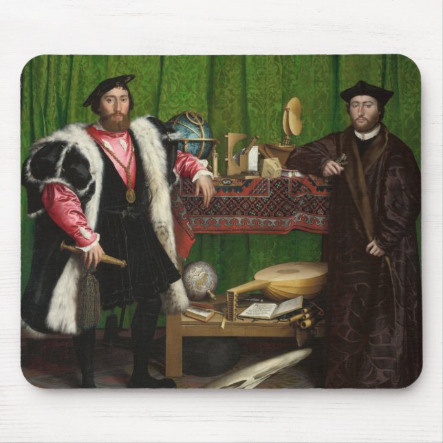 The Ambassadors, Holbein the Younger Mouse Mat (Front)