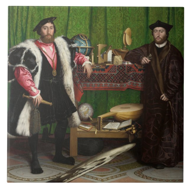 The Ambassadors, Holbein the Younger Tile (Front)