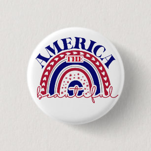 The America Beautiful Rainbow 3 Cm Round Badge