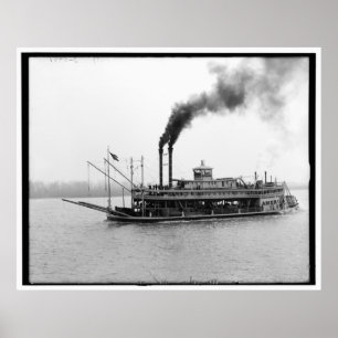 The America, Mississippi river boat, Miss. 1900-19 Poster