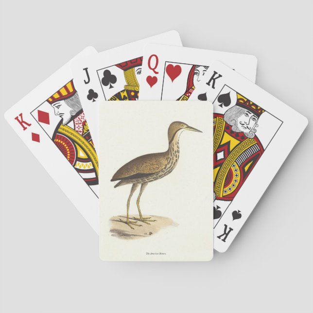 The American Bittern (Botaurus lentiginosus) Bird  Playing Cards (Back)