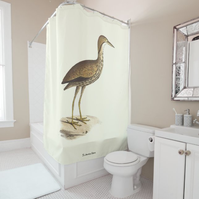 The American Bittern (Botaurus lentiginosus) Bird  Shower Curtain (In Situ)