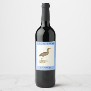 The American Bittern (Botaurus lentiginosus) Bird  Wine Label