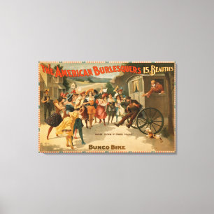 The American Burlesquers 15 Beauties Play Canvas Print