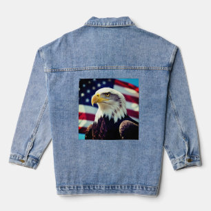The American Eagle – Wings of Power and Freedom Denim Jacket