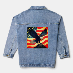 The American Eagle – Wings of Power and Freedom Denim Jacket