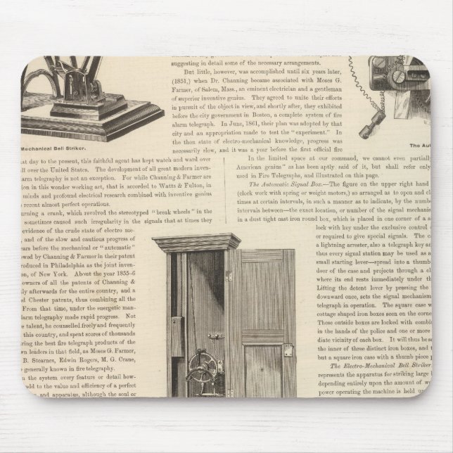 The American Fire Alarm and Police Telegraph Mouse Mat (Front)