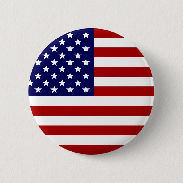 The American Flag 6 Cm Round Badge (Front)