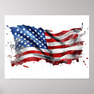 The American flag: a symbol of freedom Poster