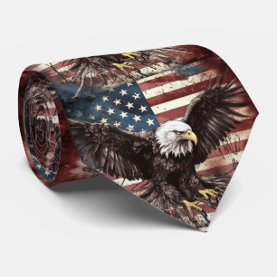 The American Flag and The American Eagle Tie