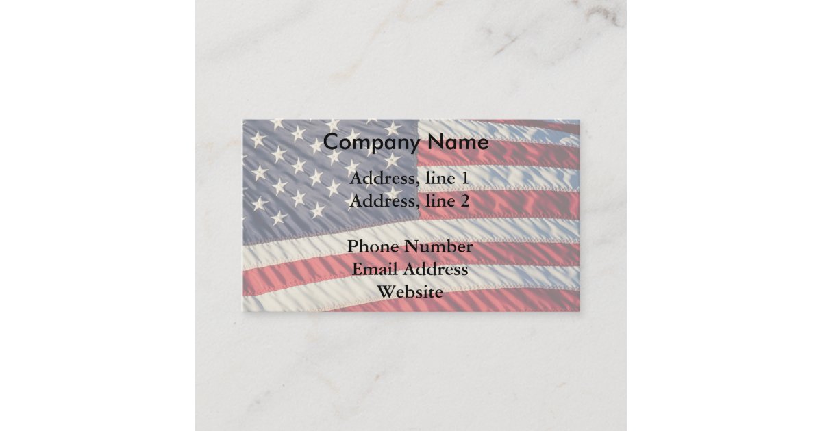 The American Flag Business Card Zazzle