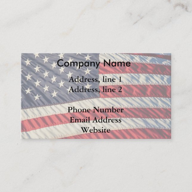 The American Flag Business Card (Front)
