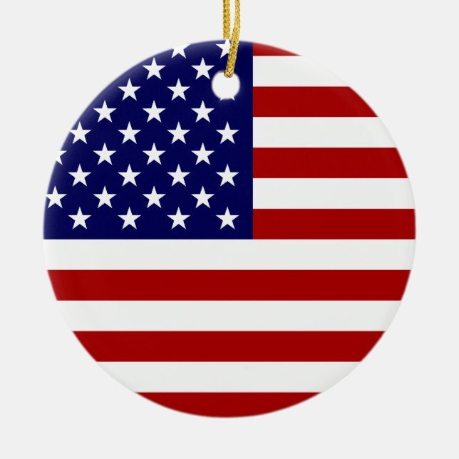 The American Flag Ceramic Tree Decoration (Front)