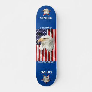 The American Flag, Cool Eagle Patriotic Skateboard