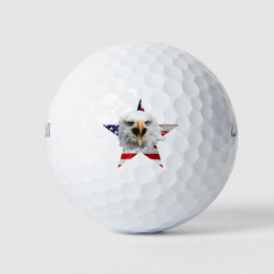 The American Flag, Eagle, Star Patriotic Golf Balls