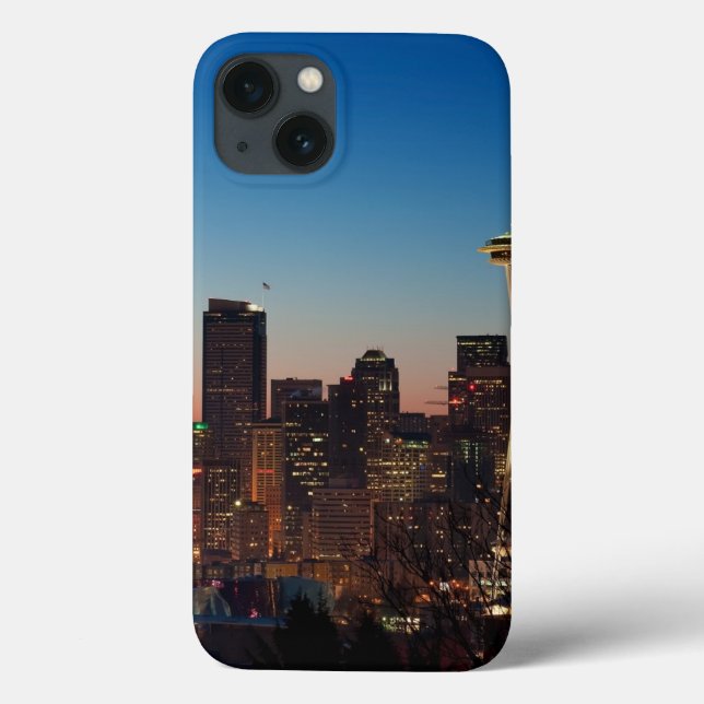 The American flag flies between the rising moon Case-Mate iPhone Case (Back)