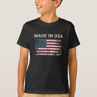 The American Flag Made In USA Vintage Distressed T-Shirt