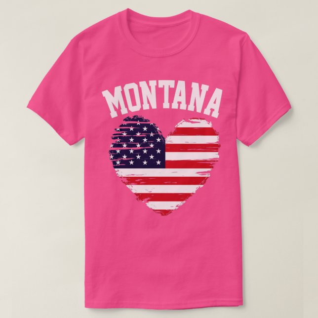 The American Flag Montana3  T-Shirt (Design Front)