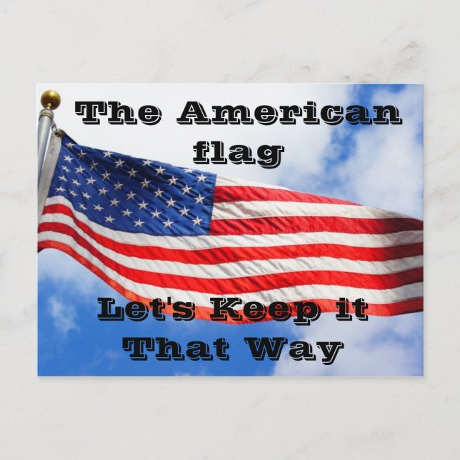 The American Flag Postcard (Front)
