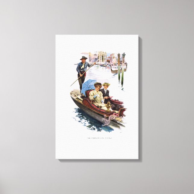 The American Girl In Italy by Harrison Fisher Canvas Print (Front)