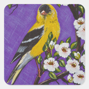 The American Goldfinch Square Sticker