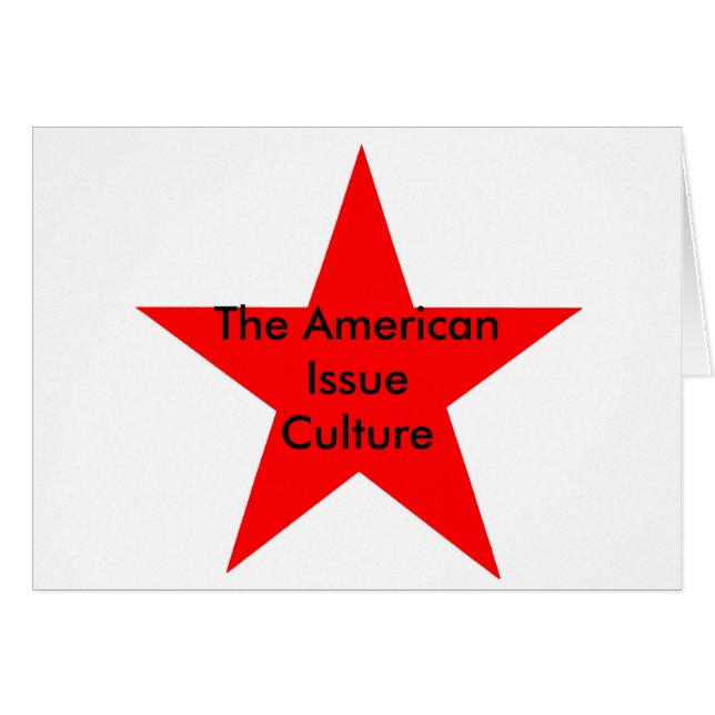 The American Issue Culture Star Red (Front Horizontal)