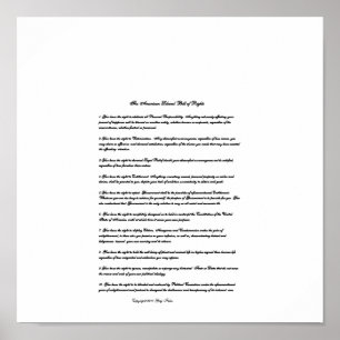 The American Liberal Bill of Rights Poster