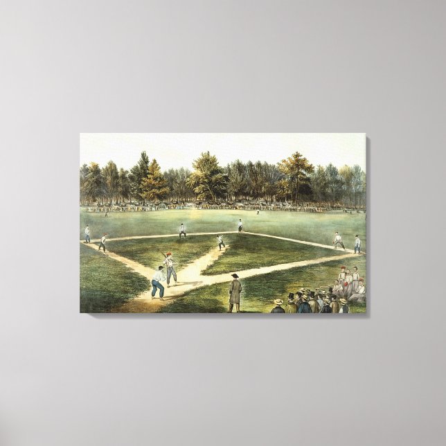 The American National Game of Baseball Canvas Print (Front)