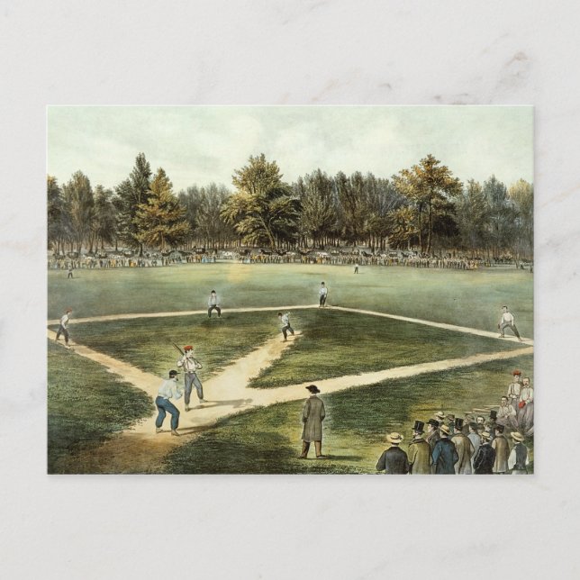 The American National Game of Baseball Postcard (Front)