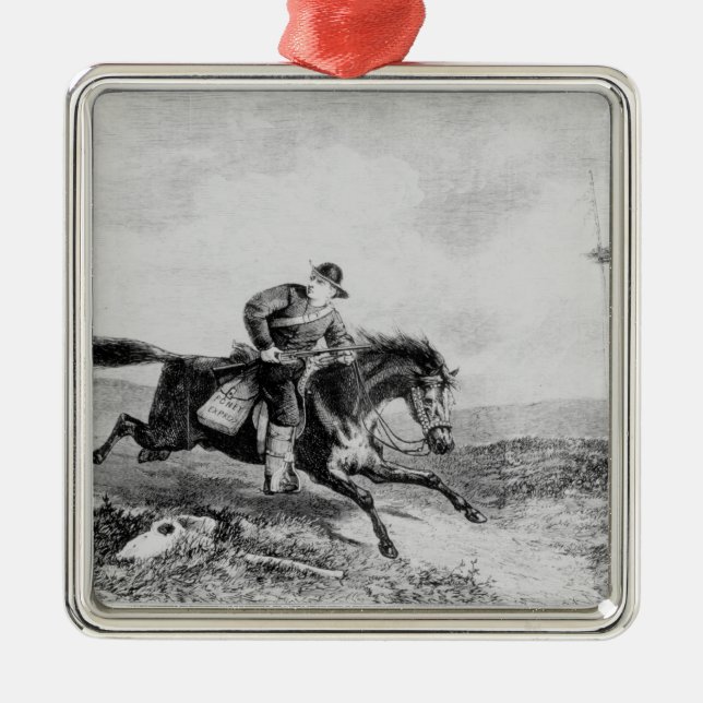 The American Pony Express Metal Tree Decoration (Front)