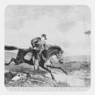 The American Pony Express Square Sticker