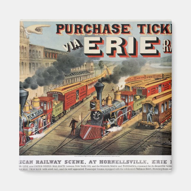 The American Railway Scene at Hornellsville Magnet (Front)