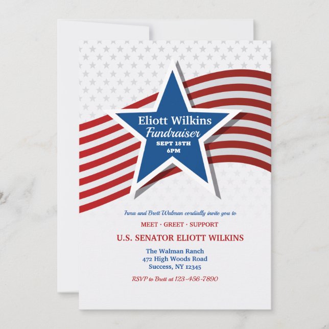 The American Way Fundraising Invitation (Front)