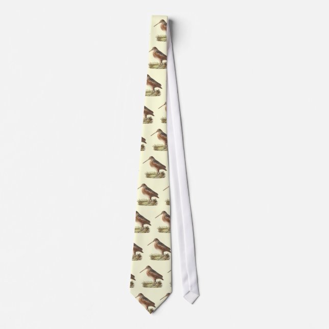 The American Woodcock (Rusticola minor) NY Bird Tie (Front)