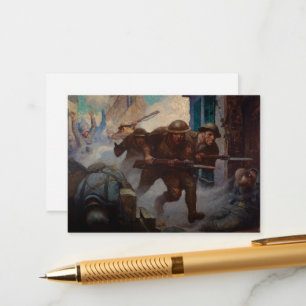 The Americans at Chateau-Thierry by N. C. Wyeth Enclosure Card