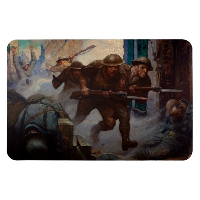 The Americans at Chateau-Thierry by N. C. Wyeth Magnet (Horizontal)