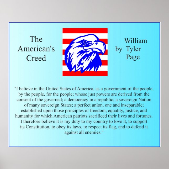 The American's Creed Poster (Front)