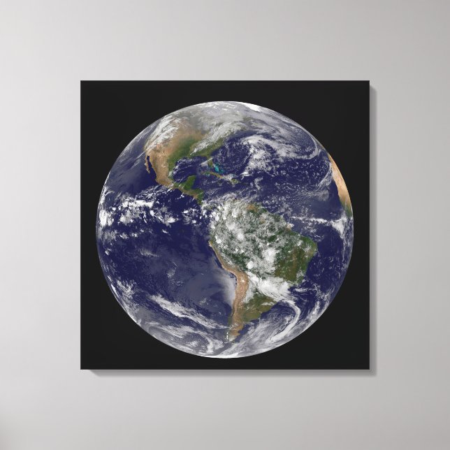 The Americas On Earth Day. Canvas Print (Front)