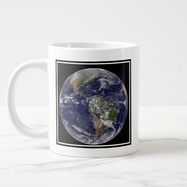 The Americas On Earth Day. Large Coffee Mug (Left)