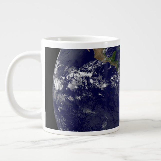 The Americas On Earth Day. Large Coffee Mug (Left)
